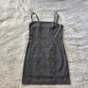 Y2K Gray Plaid Dress
